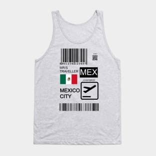 Mexico city travel ticket Tank Top